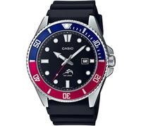 Casio Reloj de Cuarzo de Acero Inoxidable para Hombre con Correa de Resina, Negro, 26 (Modelo: MDV-106B-1A2VCF), Azul/Rojo, Correa de Resina