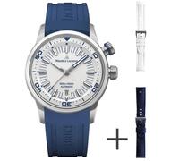 Maurice Lacroix Pontos S Diver PT6248-SS00L-130-4 - Juego de reloj azul de acero inoxidable de 42 mm, plateado, Buzo