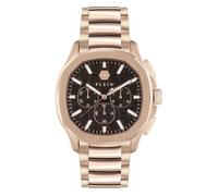 Philipp Plein Reloj PECTRE Chrono – Cronógrafo de cuarzo, correa acero inox, oro rosa/marrón