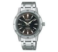 Seiko Presage Style 60's Automatic Men's Watch Black Background SRPL09J1 Steel Case and Bracelet
