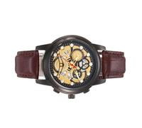 Reloj Hōmme - Reloj de Pulsera de Cuero con Pantalla de Fecha y Agujas Luminosas para fácil Lectura | Accesorio de para Uso Formal Informal de Noche y Uso Diario profess, marrón, Se référer au