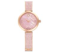Reloj Illumina, Fabricado en Suiza, Pulsera de cristal, Rosa, Acabado tono oro rosa OS