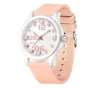 Reloj impermeable para hombres, mujeres, niños y niñas, analógico, militar, deportivo, unisex, correa de silicona fácil de leer, Polvo de flor de cerezo, Correa
