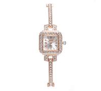 Reloj individual de aleación de cuarzo, reloj completo para mujer, reloj de prensa manual, dorado, talla única