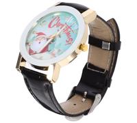 Reloj Infantil de Gel de Sílice Patrón de Santa, Navidad, 24x2x1,5cm | Esfera Analógica Fácil de Leer, Ajuste Regulable, Números y Agujas Coloridos, para Aprender la Hora cada Día