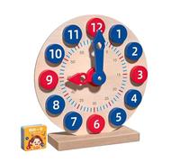 Reloj Infantil - Reloj Educativo, Juego De Actividades De Tiempo Para Niños, Reloj Educativo | Reloj Educativo De Madera Con 18 Tarjetas De Actividad | Reloj Analógico Para Recursos Educativos