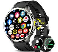 Reloj inteligente 4G LTE , 1.75" AMOLED Smartwatch 3GB+32GB con 2MP Cámara, GPS, WiFi, Podómetro, Videollamadas, Frecuencia Cardíaca, Presión Arterial, Sueño,1100 mAh Reloj deportivo para hombre