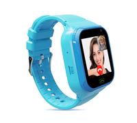 Reloj inteligente 4G para niños (azul) con wifi, GPS, podómetro y pulsera de seguridad para teléfonos