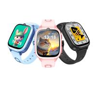Reloj inteligente 4G para niños D53, localizador GPS, videollamada, reloj inteligente para niños, resistente al agua, SOS, reloj antipérdida, aplicación de Control para padres | Color: negro