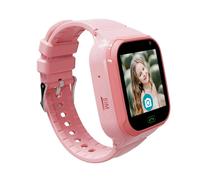 Reloj inteligente 4G para niños (rosa) con WiFi, GPS, podómetro y pulsera de seguridad para teléfonos
