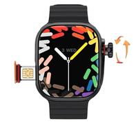 Reloj inteligente Android S9 Ultra 4G con tarjeta SIM de red de 2.2 pulgadas, cámara giratoria de 180°, GPS, WiFi, llamada global, reloj inteligente para hombre, Ultra 5G (negro, 2 GB 16 GB)