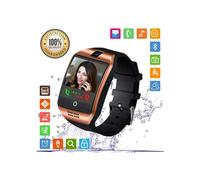 Reloj inteligente Bluetooth con pantalla táctil, cámara, ranura para tarjeta SIM, llamadas, mensajes, podómetro, m[663]