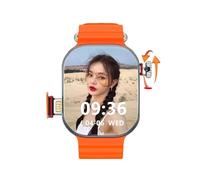 Reloj inteligente CDS9 Ultra Android S9 Ultra 4G con tarjeta SIM de red Amoled GPS WIFI Gooogle Play Store Monitoreo de salud para hombres y mujeres (naranja, 2+32 GB)