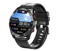 Reloj Inteligente con Bluetooth, Llamadas, Frecuencia Cardíaca, Oxígeno En Sangre, Sueño, Control De Música, Podómetro, Reloj Deportivo Black,Rubber Strap