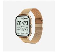 Reloj inteligente con correa de acero compatible hombre y mujer, deportivo, con Bluetooth, música, monitor de actividad física, compatible con iOS y