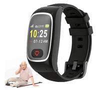 Reloj inteligente con detección de caídas para personas mayores, reloj con posicionamiento GPS, llamadas bidireccionales, control de la frecuencia cardíaca y la presión arterial, resistente al agua y