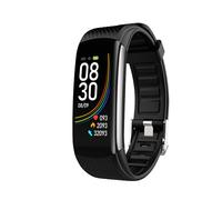 Reloj inteligente con frecuencia cardíaca, oxígeno en sangre y podómetro. Black