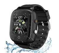 Reloj Inteligente con GPS 4G para niñas y niños, Reloj Inteligente Deportivo IP67 a Prueba de Agua para niños con cámara, videollamada WiFi SOS Correas reemplazables para niños de 3 a 14 años (Negro)