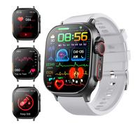 Reloj inteligente con pantalla de 2,01 pulgadas, comunicación 4G, monitorización de ECG y múltiples funciones de monitorización de salud (negro)