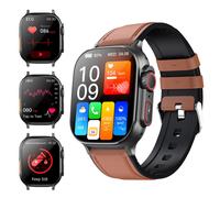 Reloj inteligente con pantalla de 2,01 pulgadas, comunicación 4G, monitorización de ECG y múltiples funciones de monitorización de salud (negro)