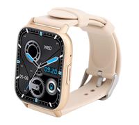 Reloj Inteligente con Pantalla Táctil Pantalla a Color de 1,85 Pulgadas IP67 Resistente Al Agua para Entusiastas del Fitness y Uso Diario (Beige)