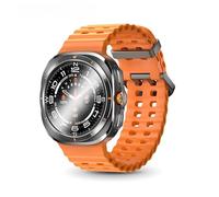 Reloj inteligente de 47 mm Ultra AMOLED NFC para hombres y mujeres, brújula IP68, resistente al agua, frecuencia cardíaca, SpO2, reloj deportivo para Android e iOS (naranja)
