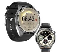 Reloj inteligente de moda, Bluetooth de 1.6 pulgadas, pantalla táctil, notificaciones, rastreador de actividad con GPS conectado, impermeable, color negro