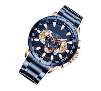 Reloj Inteligente de Negocios para Hombres, Relojes de Acero Inoxidable para Hombres - Relojes de muñeca Impermeables para Hombres,Joyería de, Correa mecánica clásica de Fecha de Calendario para