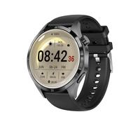 Reloj inteligente deportivo con NFC, pantalla HD de 366 x 366, rastreador GPS y brújula, compatible con Android e iOS (negro)