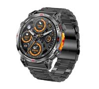 Reloj Inteligente Deportivo para Exteriores KC93: Posicionamiento GPS, Brújula, Llamadas Bluetooth,GPT,para Android E iOS Black Steel