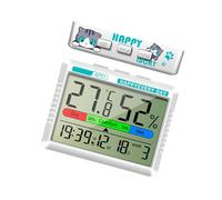 Reloj inteligente, dispositivo de medición de temperatura precisa, medidor de higrómetro digital para el hogar, oficina, estudio, espacio vital, medidor de temperatura decorativo con reloj