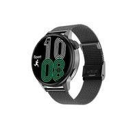 Reloj inteligente DT4+ con pantalla HD de 1,36 pulgadas y función NFC. Color: acero negro.