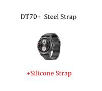 Reloj inteligente DT70P Black-Steel con NFC, pantalla IPS de 1,45 pulgadas, IP68, carga inalámbrica,