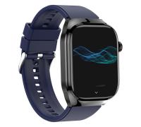 Reloj inteligente, ECG, frecuencia cardíaca, presión arterial, sueño, podómetro, banda de silicona Blue
