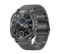 Reloj inteligente ET492 con correa de acero y pantalla AMOLED de 1,43 pulgadas, compatible con ECG y