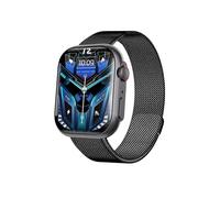 Reloj inteligente F59 con Bluetooth, temperatura, frecuencia cardíaca y conversación (acero milanés