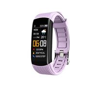 Reloj Inteligente Fitness Pulsera de pantalla Información Pulsera inteligente multifuncional Llamada Podómetro Color Recordatorio deportivo C5S Reloj deportivo inteligente Altavoz (Hot Pink, One Size)