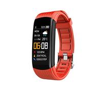 Reloj Inteligente Fitness Pulsera de pantalla Información Pulsera inteligente multifuncional Llamada Podómetro Color Recordatorio deportivo C5S Reloj deportivo inteligente Altavoz (Orange, One Size)