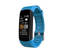 Reloj Inteligente Fitness Pulsera de pantalla Información Pulsera inteligente multifuncional Llamada Podómetro Color Recordatorio deportivo C5S Reloj deportivo inteligente Altavoz (Sky Blue, One Size)