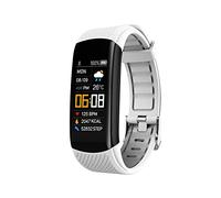 Reloj Inteligente Fitness Pulsera de pantalla Información Pulsera inteligente multifuncional Llamada Podómetro Color Recordatorio deportivo C5S Reloj deportivo inteligente Altavoz (White, One Size)