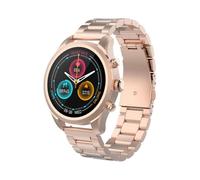 Reloj inteligente Forever SW-800 Verfi 1.3" IPS, Resistente Agua IP68, Banda Metal Oro S/M