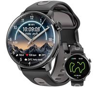 Reloj Inteligente GPS, Pantalla AMOLED de 1.43 "Reloj Inteligente para Hombres/Mujeres Fitness Tracker, brújula de Relojes Militares, Compatible con Android y iOS, múltiples Modos Deportivos (Negro)