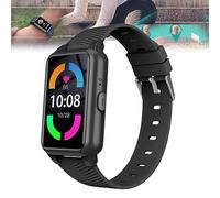 Reloj Inteligente GPS para Personas Mayores con Botón de Llamada de Emergencia SOS, Resistente Al Agua, Rastreador De Actividad Física para Alzheimer - Negro