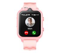 Reloj Inteligente GPS y Llamadas, Smartwatch Teléfono Reloj 4G con WiFi Videollamada SOS Clase Modo Notificación de Vibración, Regalos para Niños y Niñas 5-12 Años (Rosa)