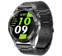 Reloj inteligente H9 con correa de acero de 1,43 pulgadas y ECG, compatible con llamadas Bluetooth y