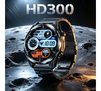 Reloj Inteligente HD300 AMOLED Path 5.4, Bluetooth, Chat, IA, GPT, Resistente al Agua, NFC, Reloj de Salud, Llamadas Bluetooth, Viajes, Buceo Black steel strap