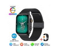 Reloj inteligente HK9 UltraBlack-Mesh-Belt con pantalla de alta frecuencia de actualización, llamadas Bluetooth