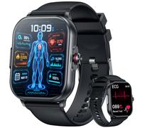 Reloj Inteligente Hombre con ECG+HRV: 2.01" HD Llamadas Smartwatch con Pulsómetro Monitor Presion Sueño 100+ Modos Deportivos Smart Watch Podómetro Pulsera Actividad IP68 Impermeable para iOS Android