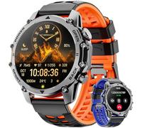Reloj Inteligente Hombre con Linterna, 1.52" HD Smartwatch Militar con 500 mAh Batería(7-20 días), Relojes Inteligentes Hombre con 110+ Deportivos/Monitor Sueño/Pulsómetro/SpO2 para iOS Android