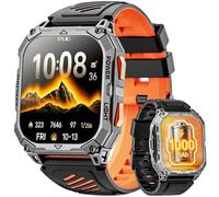 Reloj Inteligente Hombre con Linterna/1000 mAh Batería, 2.01" HD Smartwatch Militar con 110+ Modos Deportivos, Relojes Inteligentes Hombre con Bluetooth Llamadas/Monitor Sueño/Pulsómetro Android iOS